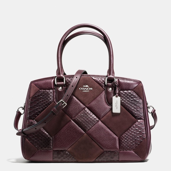 Coach Handbags - Coach Patchwork Oxblood Satchel Bag